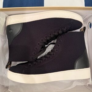 Michael Kors Black and White High-Top Mesh Sneakers NWB size 6.5 Women